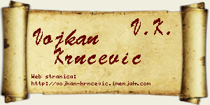 Vojkan Krnčević vizit kartica